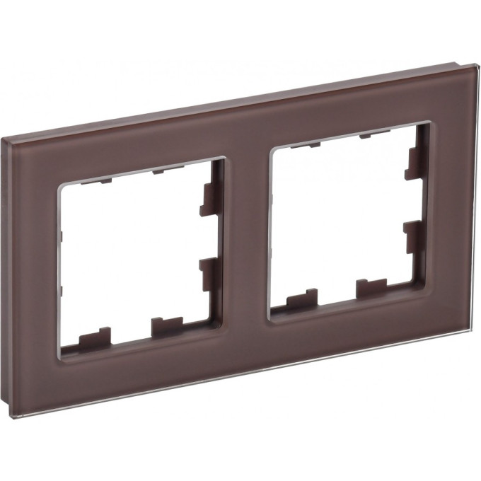 Рамка 2-м IEK BRITE РУ-2-2-БрТБ стекло, темная бронза BR-M22-G-K45