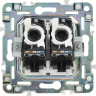 Розетка компьютерная двойная RJ45 IEK SKANDY SK-K03W кат.5E арктический белый SK-K20-1-K01